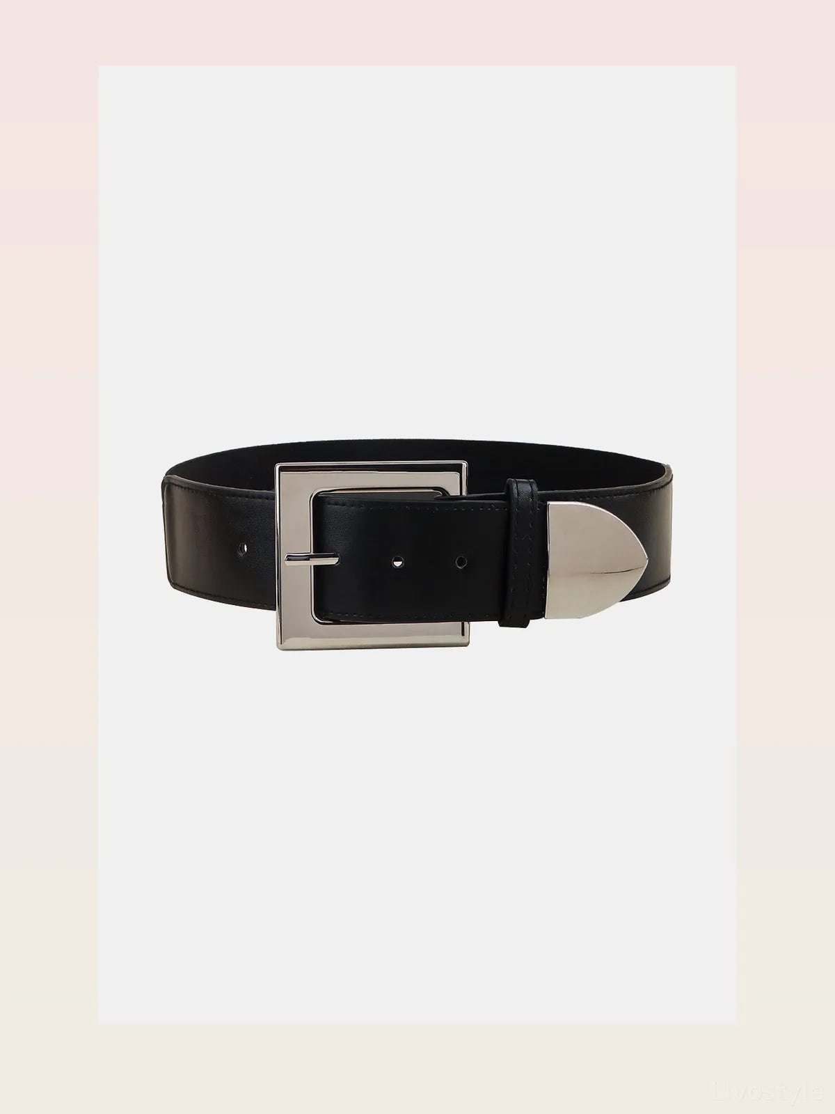 Square Buckle PU Leather Belt